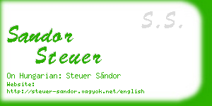 sandor steuer business card